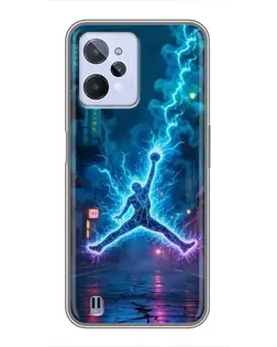 Чохол для Realme C31 з картинкою «Jordan Gold Jumpman»
