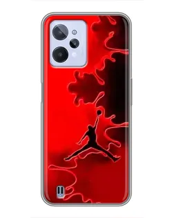 Чохол для Realme C31 з картинкою «Jordan Red Smoke»