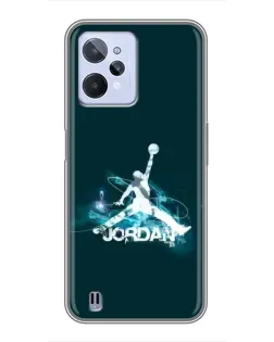 Чохол для Realme C31 з картинкою «Jordan Blue Fire»