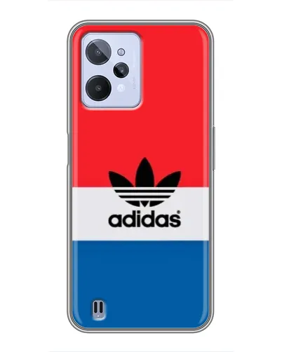 Чехол для Realme C31 с картинкой «Ретро блоки Adidas»