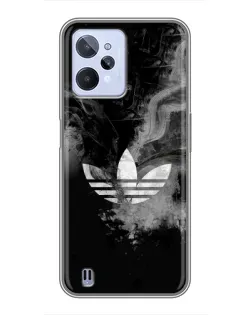 Чехол для Realme C31 с картинкой «Абстрактный дым Adidas»