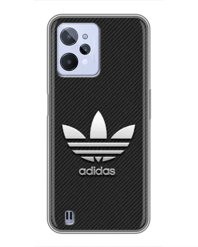 Чехол для Realme C31 с картинкой «Adidas Карбоновая текстура»