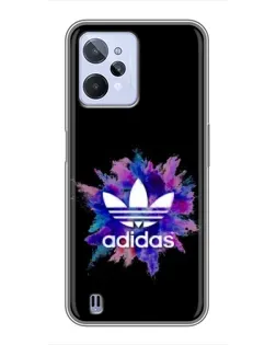 Чехол для Realme C31 с картинкой «Взрыв красок Adidas»