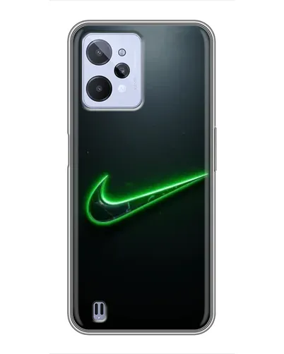 Чехол для Realme C31 с картинкой «Неоновый контур Nike» Чехол для Realme C31 с картинкой «Неоновый контур Nike»