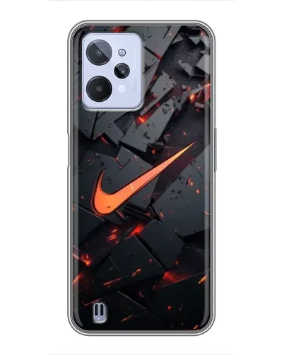 Чехол для Realme C31 с картинкой «Nike — эффект разломов» Чехол для Realme C31 с картинкой «Nike — эффект разломов»