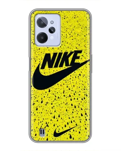 Чехол для Realme C31 с картинкой «Желтый текстурный Nike» Чехол для Realme C31 с картинкой «Желтый текстурный Nike»