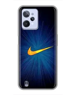 Чохол для Realme C31 з картинкою «Синій пульс Nike»