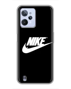 Чохол для Realme C31 з картинкою «Мазки фарби Nike»