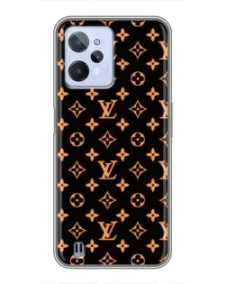Чохол для Realme C31 з картинкою «Золота монограма LV»