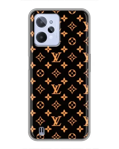 Чохол для Realme C31 з картинкою «Золота монограма LV»