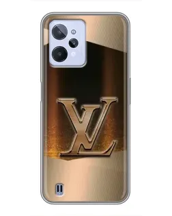 Чохол для Realme C31 з картинкою «LV — золоте сяйво»