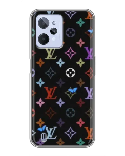 Чохол для Realme C31 з картинкою «Кольорова монограма LV»