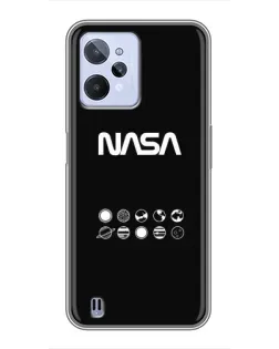 Чехол для Realme C31 с картинкой «NASA — технический принт»