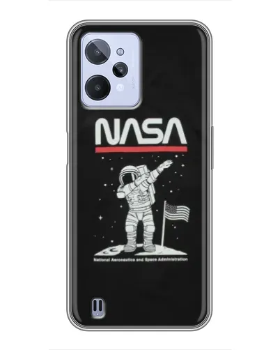 Чехол для Realme C31 с картинкой «NASA — шагаем по Луне» Чехол для Realme C31 с картинкой «NASA — шагаем по Луне»