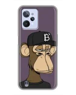 Чехол для Realme C31 с картинкой «Bored Ape в кепке»