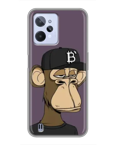 Чехол для Realme C31 с картинкой «Bored Ape в кепке»