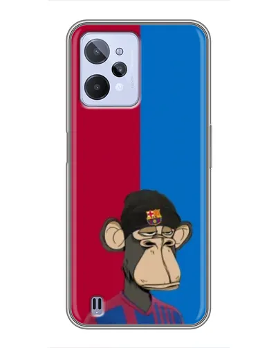 Чехол для Realme C31 с картинкой «Bored Ape — фанат Барсы»