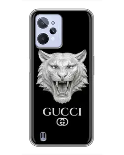Чохол для Realme C31 з картинкою «Gucci — срібний лев»