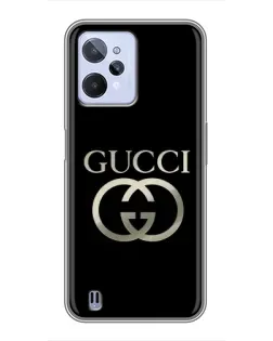Чохол для Realme C31 з картинкою «Gucci — золото на чорному»