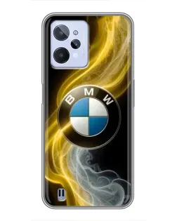 Чохол для Realme C31 з картинкою «Золотистий дим BMW»