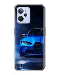 Чохол для Realme C31 з картинкою «Блакитна BMW M4»