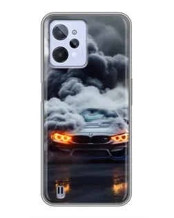 Чохол для Realme C31 з картинкою «BMW у диму»