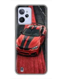 Чохол для Realme C31 з картинкою «BMW на червоній доріжці»