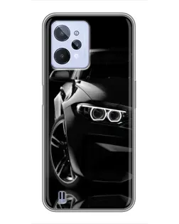 Чохол для Realme C31 з картинкою «Чорна BMW — профіль»