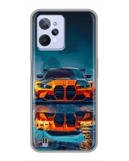 Чохол для Realme C31 з картинкою «BMW — золота емблема»