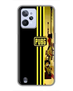 Чехол для Realme C31 с картинкой «PUBG — камуфляжный шлем»