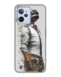 Чехол для Realme C31 с картинкой «PUBG — боец в пыли»