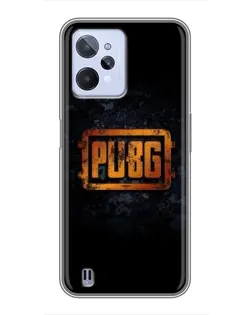 Чехол для Realme C31 с картинкой «PUBG — золотой логотип»