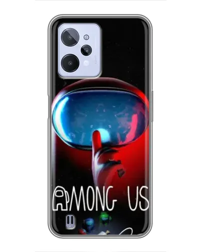 Чохол для Realme C31 з картинкою «Червоний імпостер — макро»