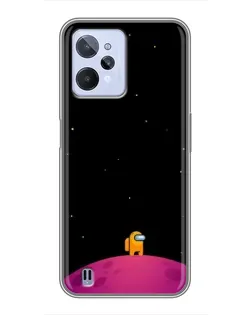 Чохол для Realme C31 з картинкою «Самотній герой на планеті»