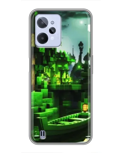Чохол для Realme C31 з картинкою «Minecraft лісовий пейзаж»