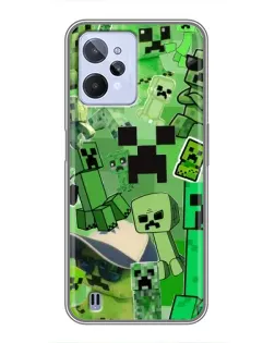 Чохол для Realme C31 з картинкою «Кріпери Minecraft»