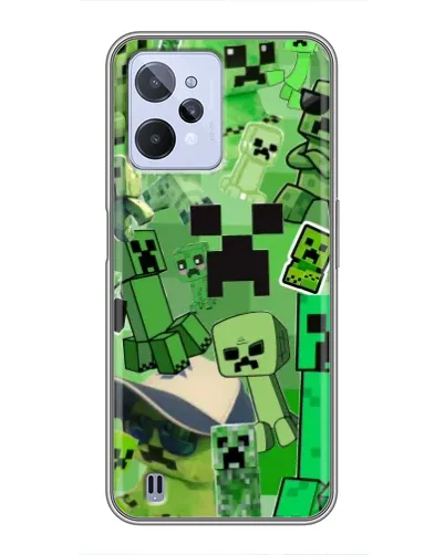 Чохол для Realme C31 з картинкою «Кріпери Minecraft»