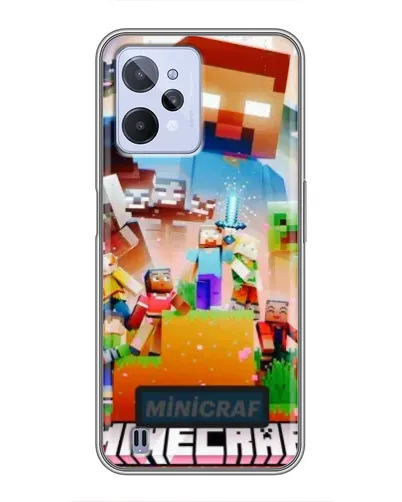 Чохол для Realme C31 з картинкою «Minecraft герої гри»