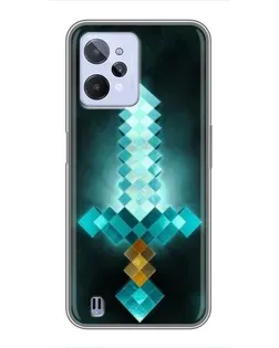 Чохол для Realme C31 з картинкою «Алмазний меч неон»