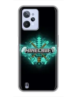 Чохол для Realme C31 з картинкою «Minecraft Diamond лого»