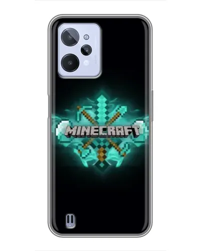 Чохол для Realme C31 з картинкою «Minecraft Diamond лого»