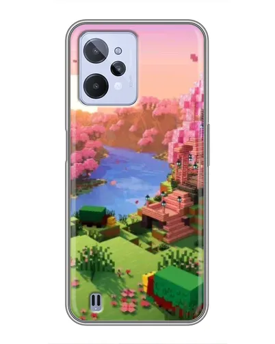 Чохол для Realme C31 з картинкою «Рожеве дерево Minecraft»