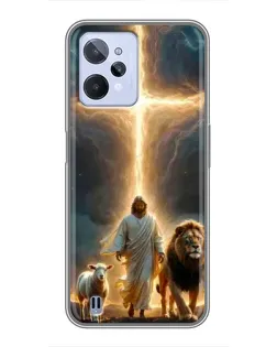 Чехол для Realme C31 с картинкой «Лев Иуды и Свет»