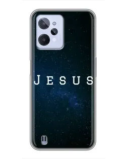 Чехол для Realme C31 с картинкой «Звездное небо Jesus»
