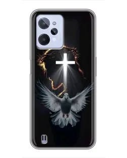 Чехол для Realme C31 с картинкой «Голубь и Свет»
