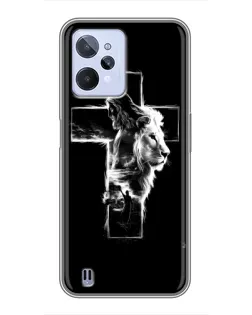 Чохол для Realme C31 з картинкою «Сяючий хрест Jesus»