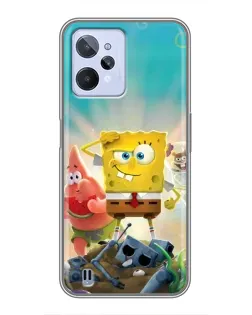 Чохол для Realme C31 з картинкою «Спанч Боб переможець»