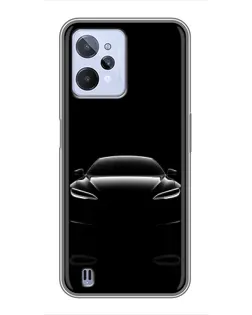 Чехол для Realme C31 с картинкой «Силуэт Tesla Night»