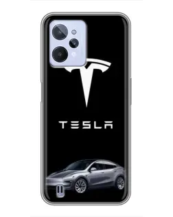 Чехол для Realme C31 с картинкой «Tesla Model Y»