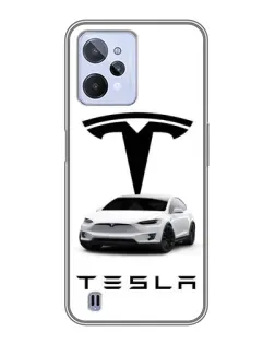 Чехол для Realme C31 с картинкой «Tesla White Style»